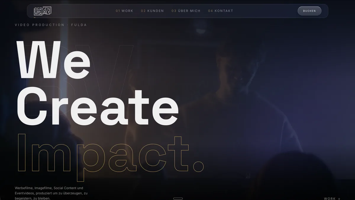 Screenshot von Bergen Visuals